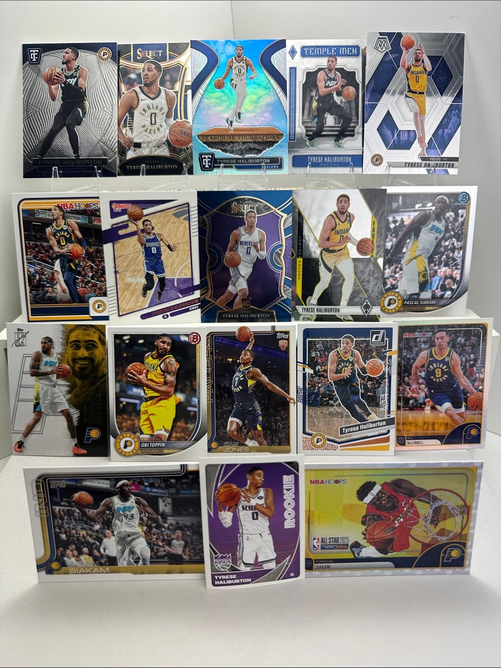 Tyrese Haliburton Rookie w/ Siakam/McConnell/Toppin Pacers lot of 17